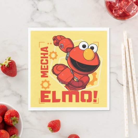 Serviette En Papier Rue Sésame | Mécaniciens Elmo Design (En situation)
