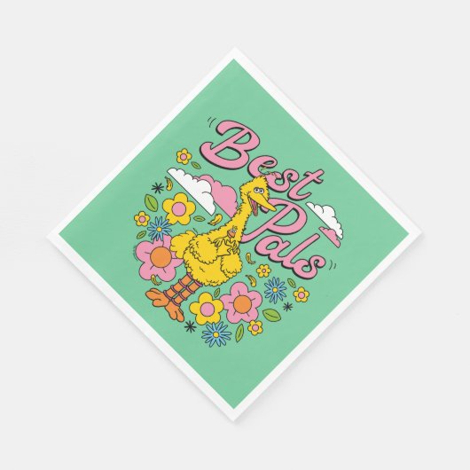 Serviette En Papier Rue Sésame | Meilleurs potes d'oiseaux jaunes (Coin)