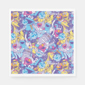 Serviette En Papier Rue Sésame | Motif de danse Super (Devant)