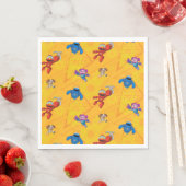 Serviette En Papier Rue Sésame | Motif des constructeurs mécaniques (En situation)