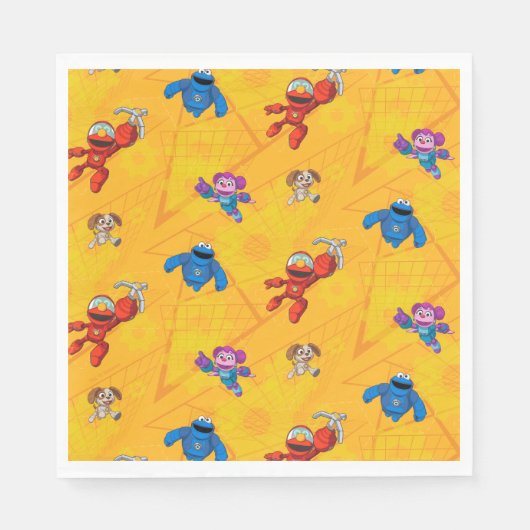 Serviette En Papier Rue Sésame | Motif des constructeurs mécaniques (Devant)