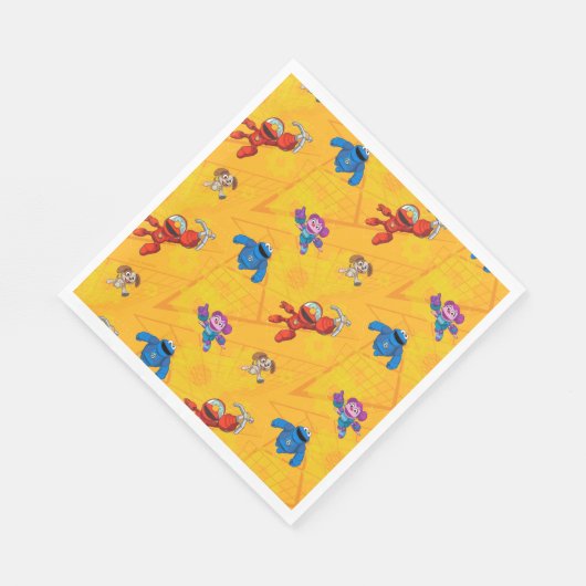 Serviette En Papier Rue Sésame | Motif des constructeurs mécaniques (Coin)