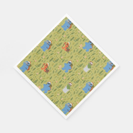 Serviette En Papier Rue Sésame | Motif Woodland Friends (Coin)