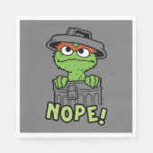 Serviette En Papier Rue Sésame | Oscar le Grouch Nope! (Devant)