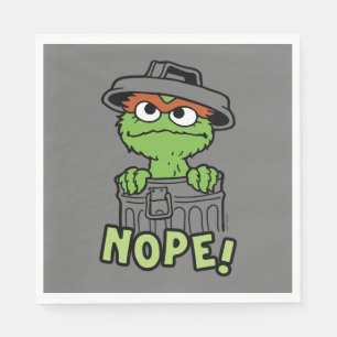 Serviette En Papier Rue Sésame Oscar le Grouch Nope!