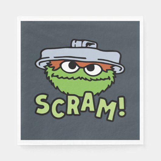 Serviette En Papier Rue Sésame | Oscar the Grouch Scram! (Devant)