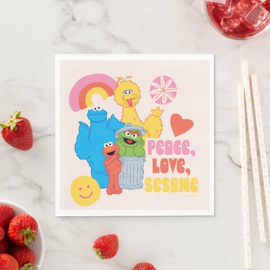 Serviette En Papier Rue Sésame | Paix, Amour, Sésame (En situation)