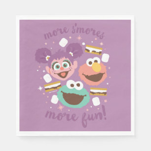 Serviette En Papier Rue Sésame   Plus S'mores Plus de plaisir!