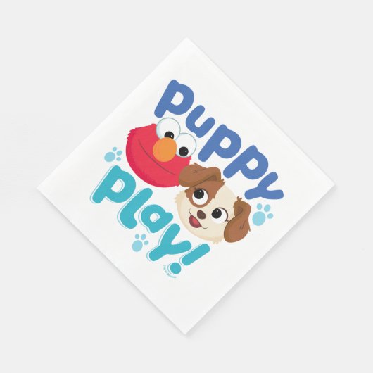 Serviette En Papier Rue Sésame | Puppy Play Elmo & Tango (Coin)