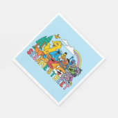 Serviette En Papier Rue Sésame | Rainbow Wave (Coin)