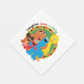 Serviette En Papier Rue Sésame | Rire, amour et unité (Coin)