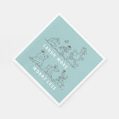 Serviette En Papier Rue Sésame | Rire Plus S'Inquiéter Moins (Coin)