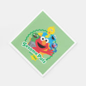 Serviette En Papier Rue Sésame | Sesame Pals depuis 1969 (Coin)