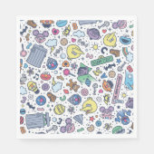 Serviette En Papier Rue Sésame | Sesame Pals DoodMotif (Devant)