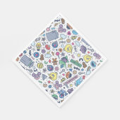 Serviette En Papier Rue Sésame | Sesame Pals DoodMotif (Coin)