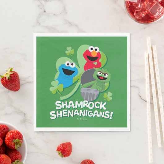 Serviette En Papier Rue Sésame | Shenanigans shamrocks ! (En situation)