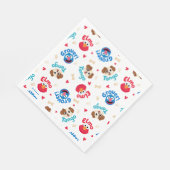 Serviette En Papier Rue Sésame | Tango, Elmo et Motif Grover (Coin)