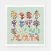 Serviette En Papier Rue Sésame | Team Sesame depuis 1969 (Devant)