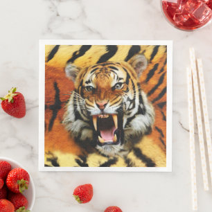Serviette En Papier Rugissement de Tigre