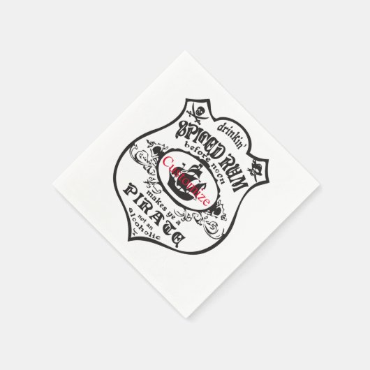 Serviette En Papier Rum épicé Pirate Boisson Thunder_Cove (Coin)