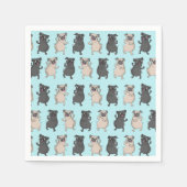 Serviette En Papier Rump Shaker Carlin chiot buste un déplacement mign (Devant)