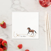 Serviette En Papier Runbay cheval cocktail boisson napkin (En situation)