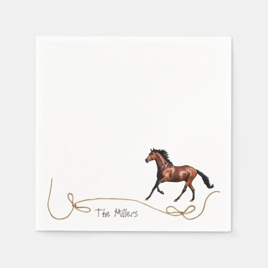 Serviette En Papier Runbay cheval cocktail boisson napkin (Devant)