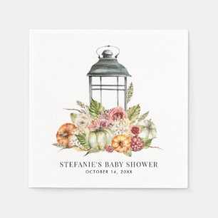 Serviette En Papier Russe Aquarelle Automne Harvest Lanterne Baby show