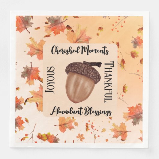 Serviette En Papier Russe Automne Saison Thématique Baby shower (Devant)