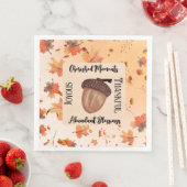 Serviette En Papier Russe Automne Saison Thématique Baby shower (En situation)