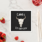 Serviette En Papier Russe Boho Bohemian Cow Bull fête d'anniversaire (En situation)