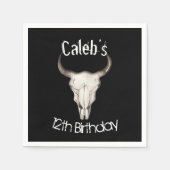 Serviette En Papier Russe Boho Bohemian Cow Bull fête d'anniversaire (Devant)
