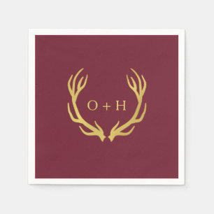 Serviette En Papier Russe Bourgogne Marsala Mariage papier Napkin