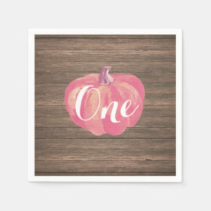 Serviette En Papier Russe Citrouille Automne Premier anniversaire fête