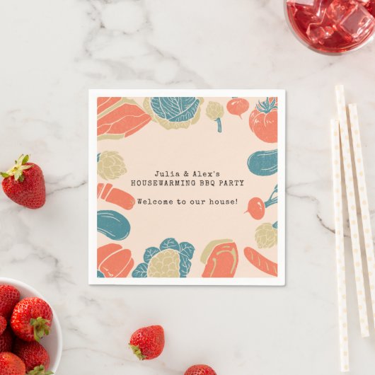 Serviette En Papier Russe Convivial Ménage BBQ Thanksgiving (En situation)