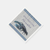 Serviette En Papier Russe Costal Nautique Marine Bleu Gris de bois Nap (Coin)