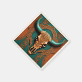 Serviette En Papier Russe Cowboy Bull Skull Pays Parti de l'Ouest (Coin)