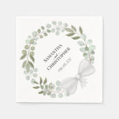Serviette En Papier Russe Eucalyptus Wreath Mariage de conception diag (Devant)