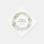 Serviette En Papier Russe Eucalyptus Wreath Mariage de conception diag (Coin)
