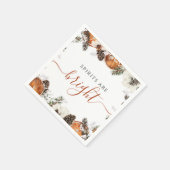 Serviette En Papier Russe hiver Citrus & Pine Fête de Vacances (Coin)