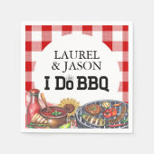 Serviette En Papier Russe I Do BBQ Sunflower Engagement Party (Devant)