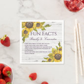 Serviette En Papier Russe Mariage Automne Jaune Tournesol Fun Faits (En situation)