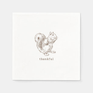 Serviette En Papier Russe minimaliste Thanksgiving Brown