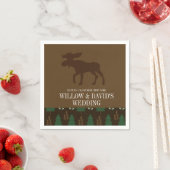 Serviette En Papier Russe Moose Nature Pine Tree Napkin (En situation)