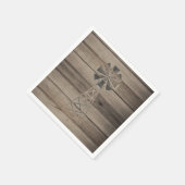 Serviette En Papier Russe Patiné Wood Country Mariage de moulin à vent (Coin)