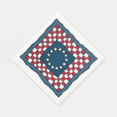 Serviette En Papier Russe Patriotic Americana Quilt Motif USA Art (Coin)