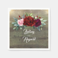 Russe Pays Bourgogne Rouge Floral Mariage