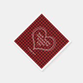 Serviette En Papier Russe Red Buffalo Motif Bible Verset Noël (Coin)