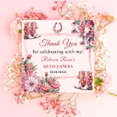 Serviette En Papier Russe rose Boho Ouest Charra Thème Quinceanera