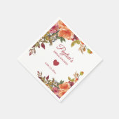 Serviette En Papier Russe rouille orange Bourgogne Fête des mariées d' (Coin)